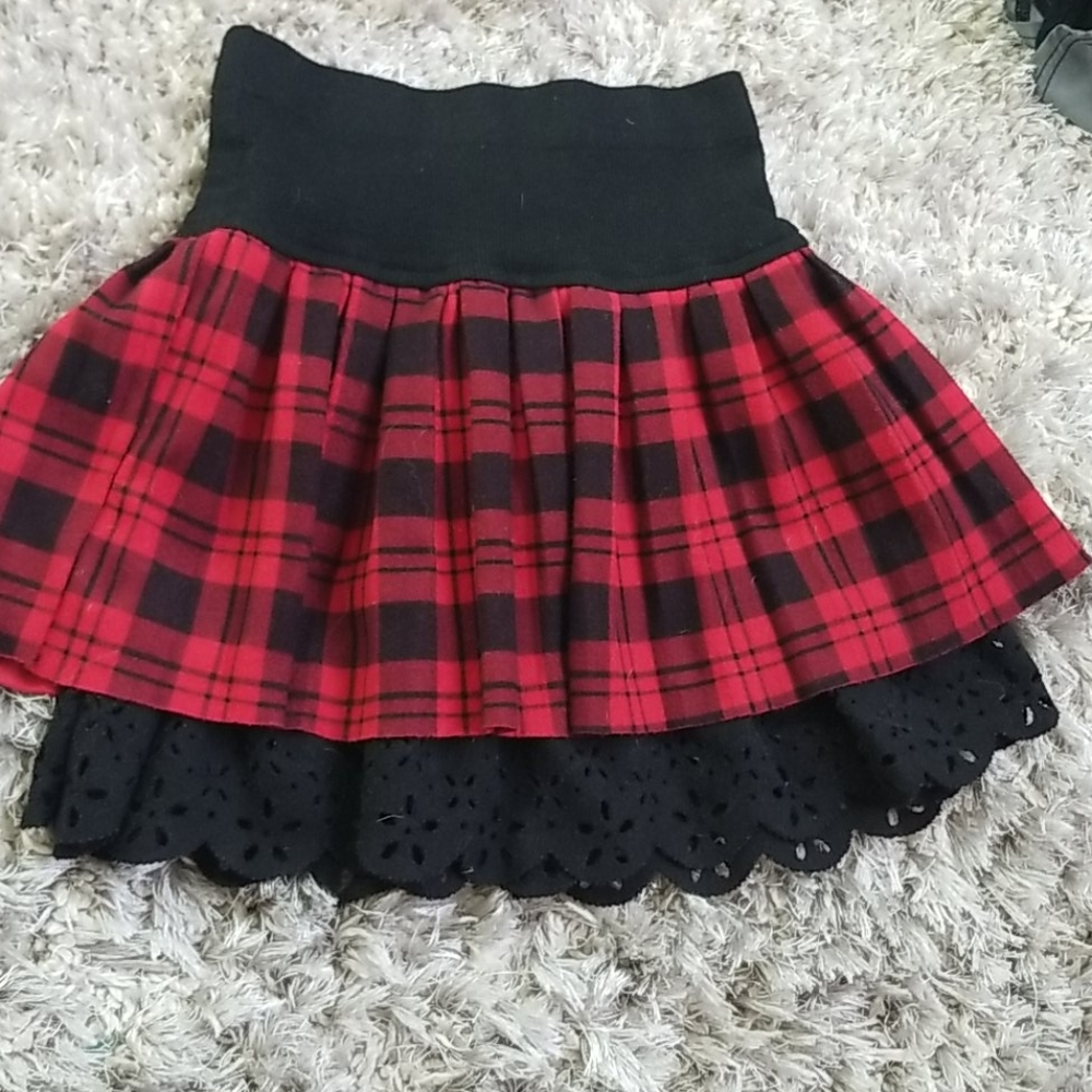 Cute Red Plaid Skirt